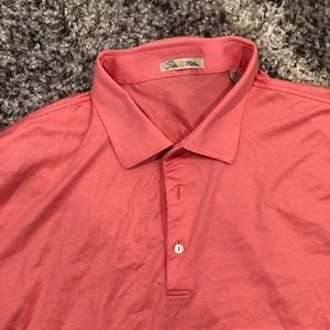Peter Millar Polo Golf Short Sleeve Pink Size XXL